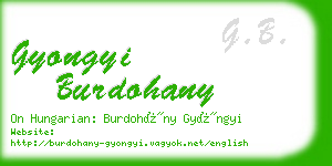 gyongyi burdohany business card